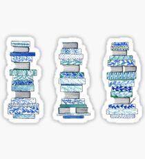 Blue Pattern Books Sticker