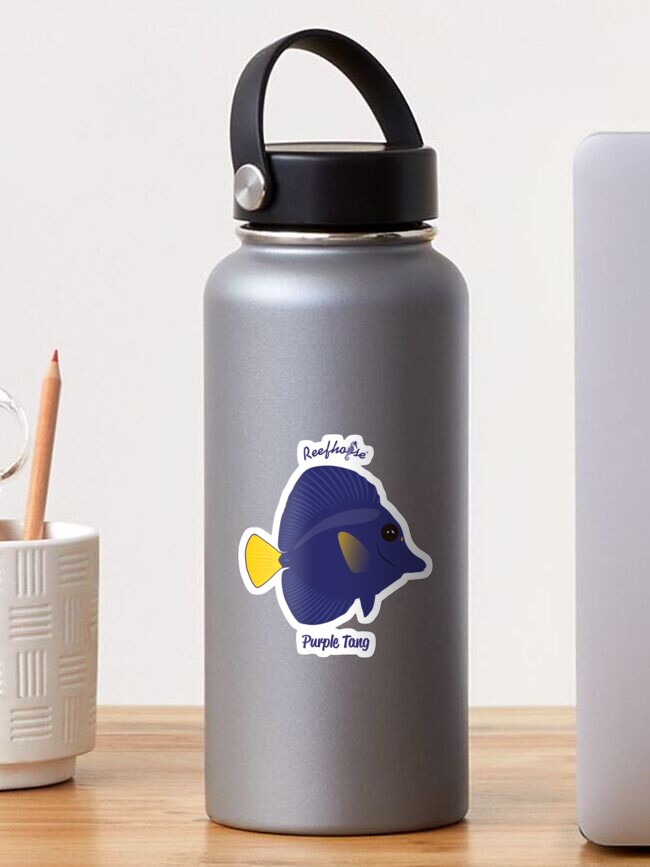 Thumbnail 1 of 3, Sticker, Purple Tang designed and sold by KaplanCrypto.