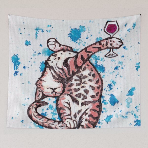 Item preview, Cat Holding Wine Glass designed and sold by lightwalker93.