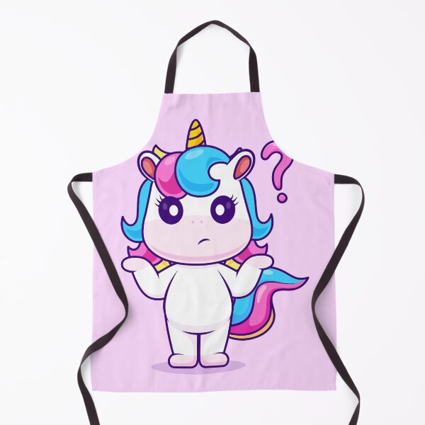Item preview, Whimsical Unicorn: Cute Confused Unicorn Cartoon Icon designed and sold by hjian8219.