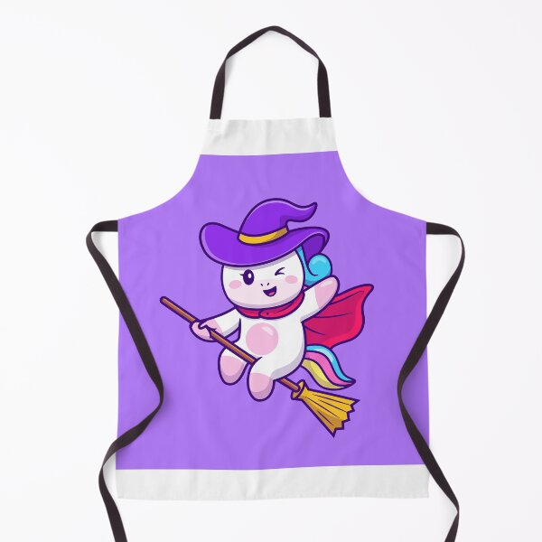 Item preview, Enchanting Unicorn Witch: Magical Broom Ride Cartoon designed and sold by hjian8219.