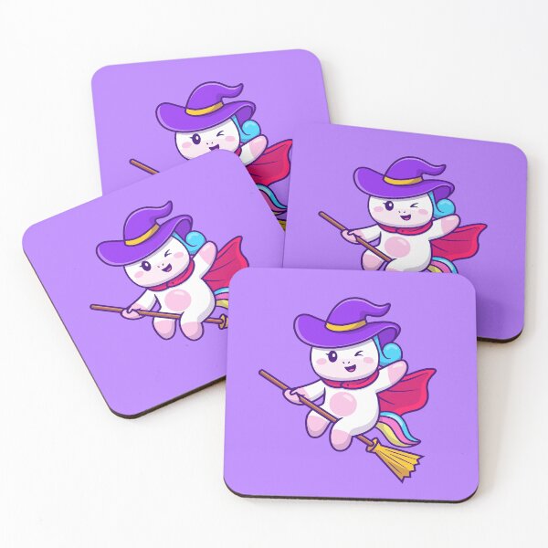 Item preview, Enchanting Unicorn Witch: Magical Broom Ride Cartoon designed and sold by hjian8219.