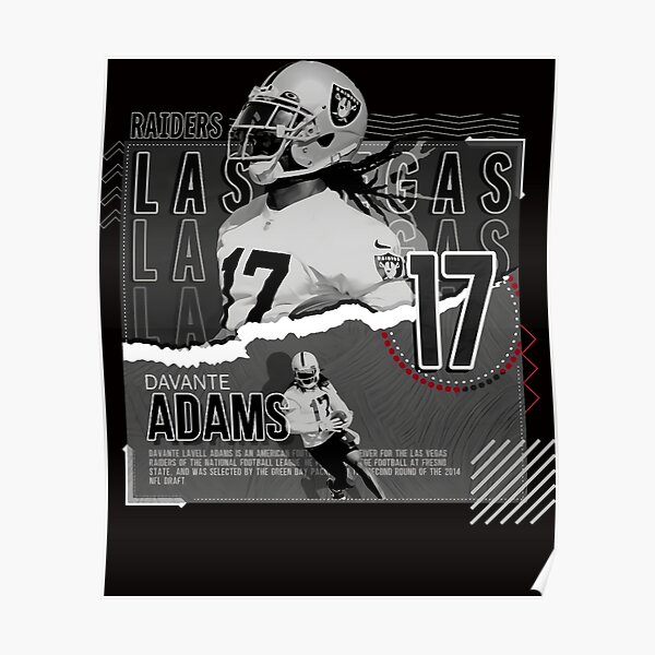 Davante Adams Vintage Green Bay Packers Poster Wall Art Printable