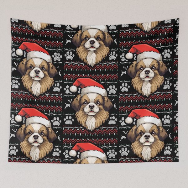 Item preview, Tibetan Spaniel Ugly Sweater Christmas designed and sold by rafaeltto.