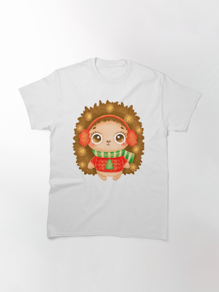 Disover Christmas Hedgehog Classic T-Shirt