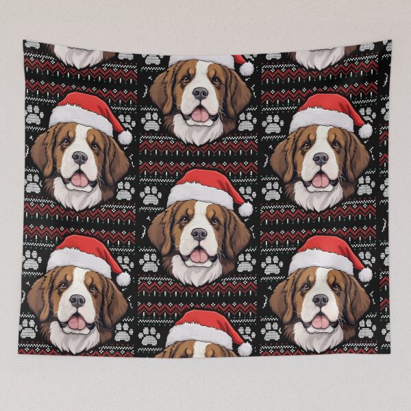 Item preview, St. Bernard Ugly Sweater Christmas designed and sold by rafaeltto.