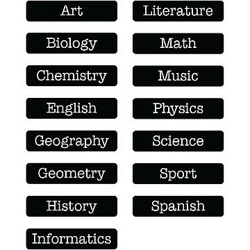 Artwork thumbnail, Subject Labels by ScienceCorner