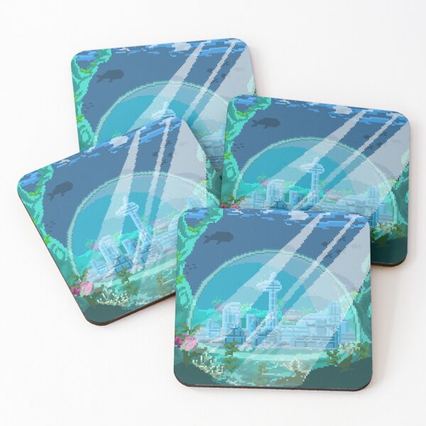 Item preview, Pixel Art Underwater city designed and sold by PixelCarvel.