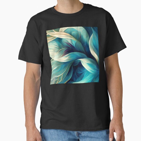 Item preview, Exquisite Aqua, Cream And Blue Floral Swirls Abstract designed and sold by DEC02.