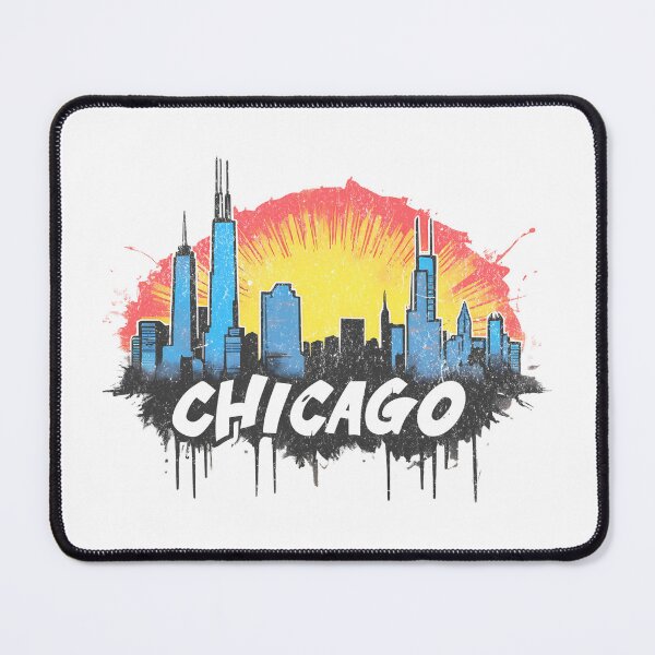 Item preview, Retro Chicago Skyline 1980's Graffiti Art - Swap Meet Vibe designed and sold by AmorcitoDesigns.