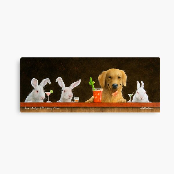 CUTE LABRADOR PUPPY DOGS PAINTING STYLE BOX CANVAS PRINT WALL ART PICTURE