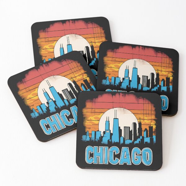 Item preview, Retro Swap Meet Style Chicago Skyline 1980's era designed and sold by AmorcitoDesigns.