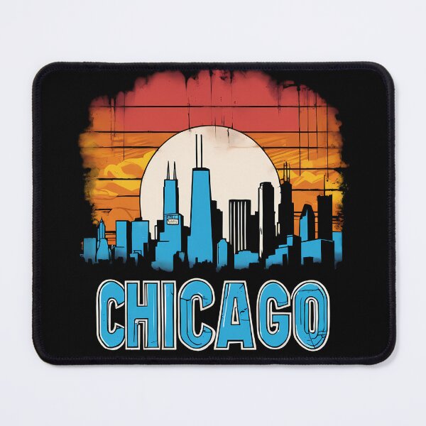 Item preview, Retro Swap Meet Style Chicago Skyline 1980's era designed and sold by AmorcitoDesigns.
