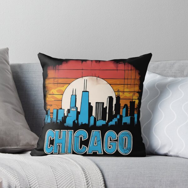 Item preview, Retro Swap Meet Style Chicago Skyline 1980's era designed and sold by AmorcitoDesigns.