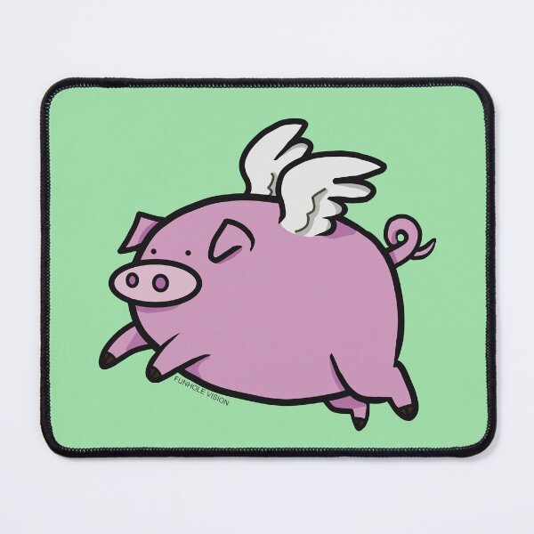 Item preview, Transparent Cute Chibi When Pigs Fly Design designed and sold by FunholeVision.