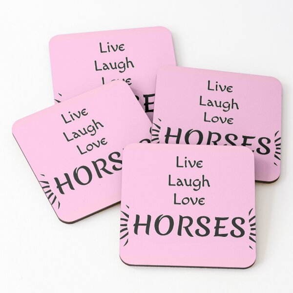 Item preview, Live Laugh Love Horses v3 Pink designed and sold by MissLadyGraves.