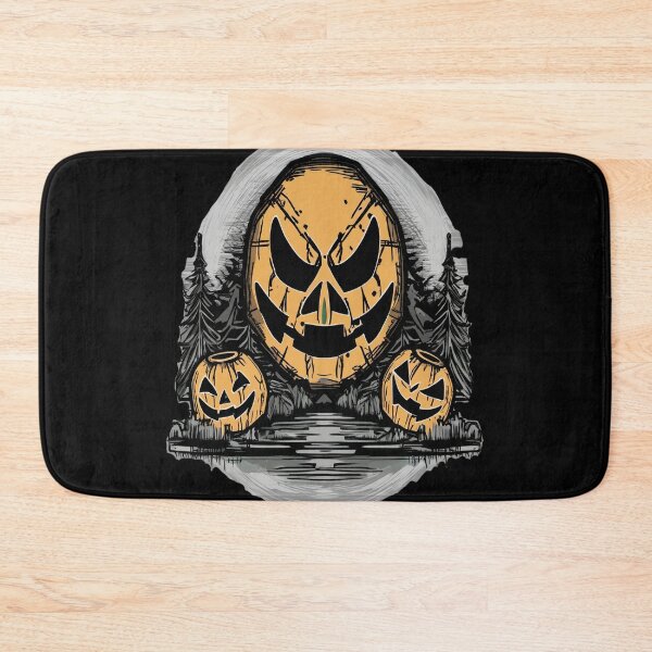 Item preview, Three Halloween Skeleton Pumpkins in a Forest designed and sold by BirdsnStuff.