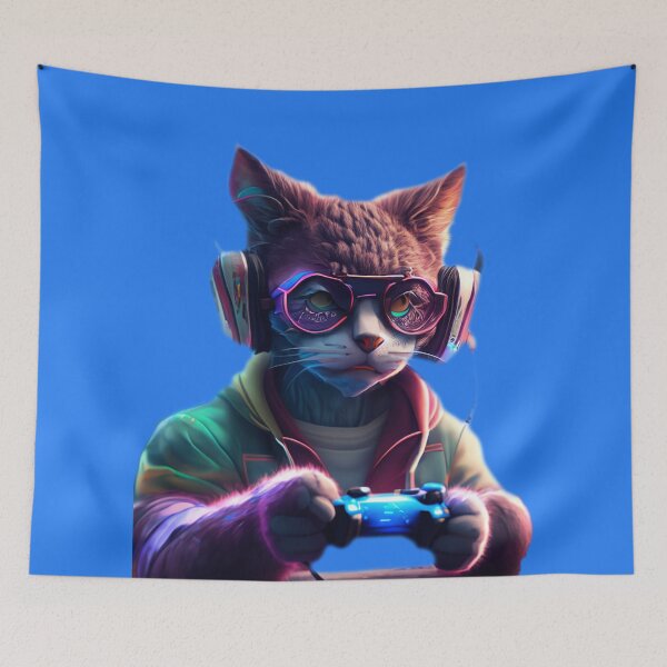 Item preview, Gaming cat designed and sold by Glamalt.