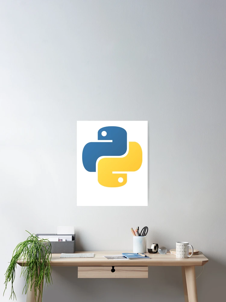 Thumbnail 2 of 3, Poster, Python Official Logo Scripting Programming Language designed and sold by Rainwater Merch.