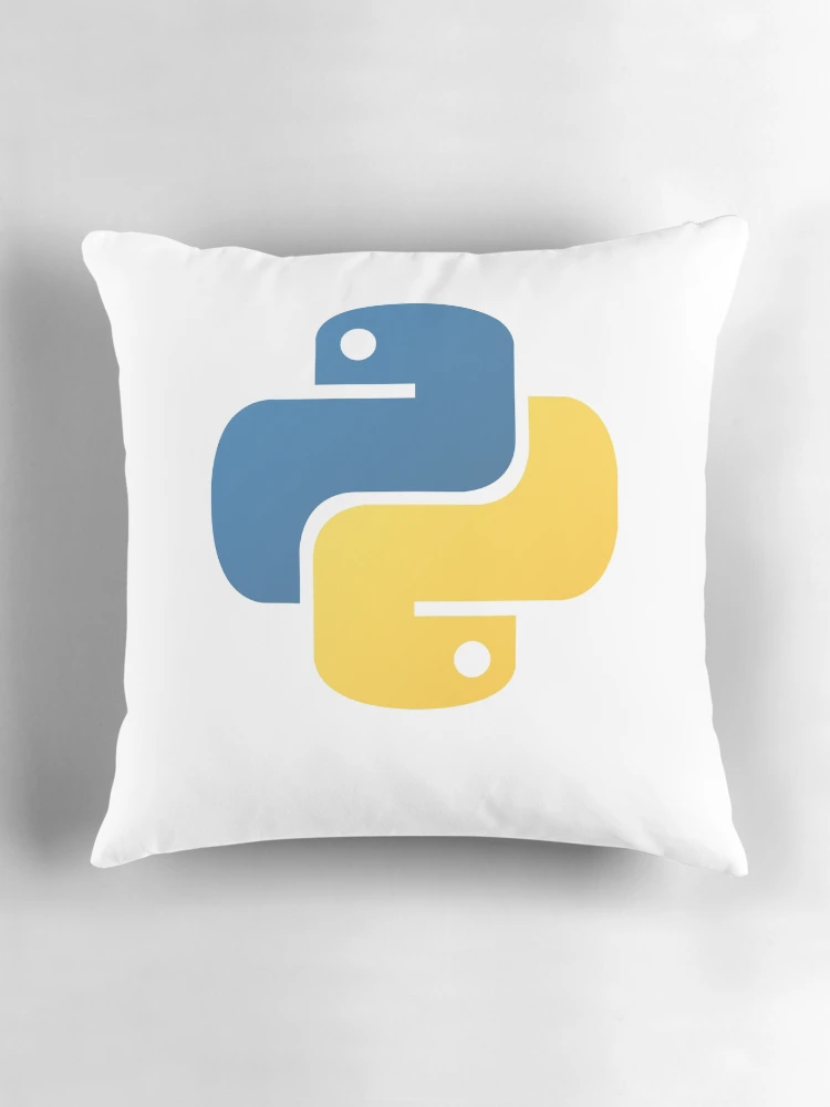 Thumbnail 3 of 4, Pillow, Python Official Logo Scripting Programming Language designed and sold by Rainwater Merch.