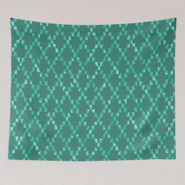 Artikelvorschau, Smaragdgrünes und mintgrünes Aquarell-Diamantgitter entworfen und verkauft von FrancesPoff.