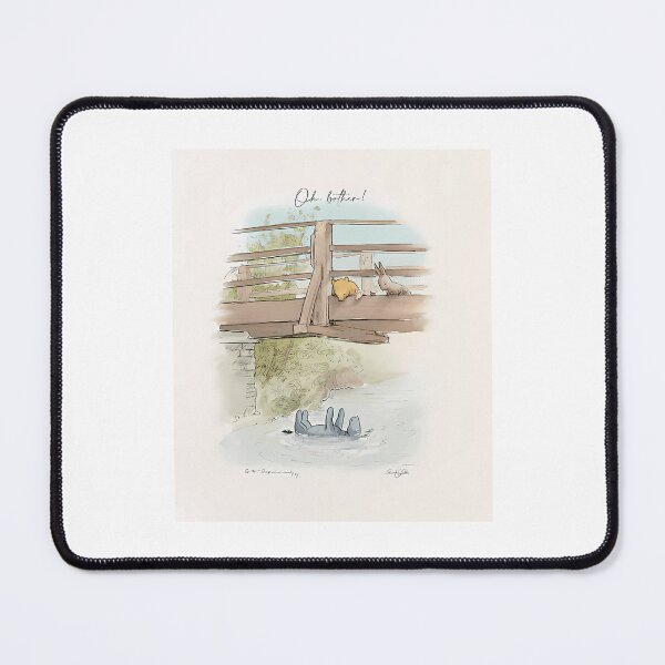 Item preview, Eeyore in Water, Pooh, Roo, Rabbit, and Piglet on Bridge designed and sold by AncientFleming.