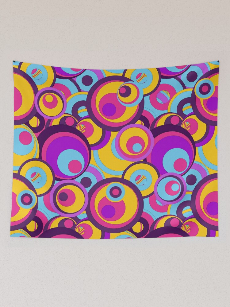 Retro Circles Groovy Colors | Tapestry