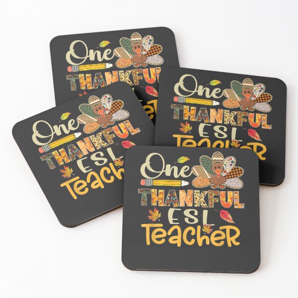Item preview, Cute One Thankful ESL Teacher Turkey Leopard Thanksgiving designed and sold by William Parker.
