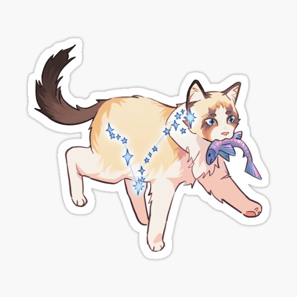 pisces cat Sticker