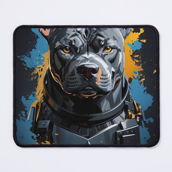 Item preview, "The stunning vector art piece portrays a fierce and stylish Pitbull dog confidently sporting a meticulously tailored bulletproof suit, blending elegance with a touch of security." designed and sold by Best-Art-32.