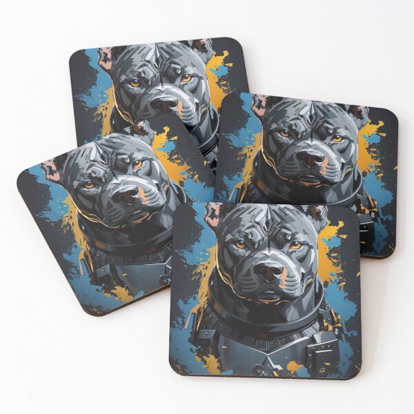 Item preview, "The stunning vector art piece portrays a fierce and stylish Pitbull dog confidently sporting a meticulously tailored bulletproof suit, blending elegance with a touch of security." designed and sold by Best-Art-32.