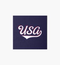 United States Of America - USA - Vintage Sports Typography Art Board