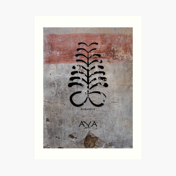 Aya West African Adinkra Symbol Art Print