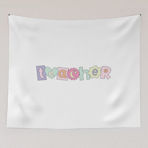 Item preview, teacher pastel letters designed and sold by Jeandabean.