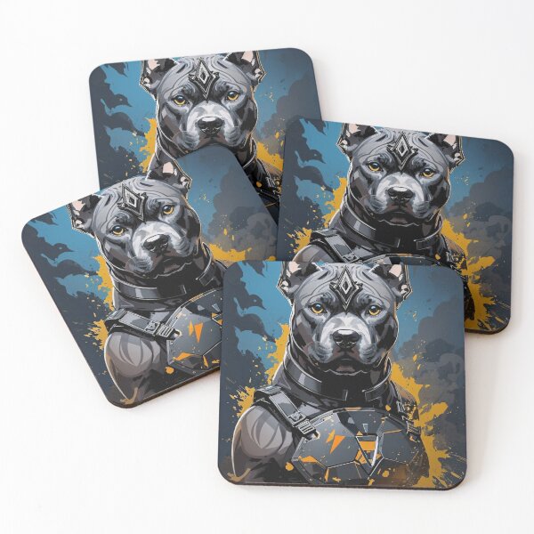 Item preview, The stunning vector art of a Pitbull dog in a warrior version captivates with its intricate details, showcasing the fierce and noble spirit of this beloved breed. designed and sold by Best-Art-32.