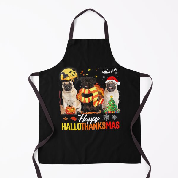 Item preview, Cute Pug Happy Hallothanksmas Halloween Thanksgiving Xmas designed and sold by William Parker.