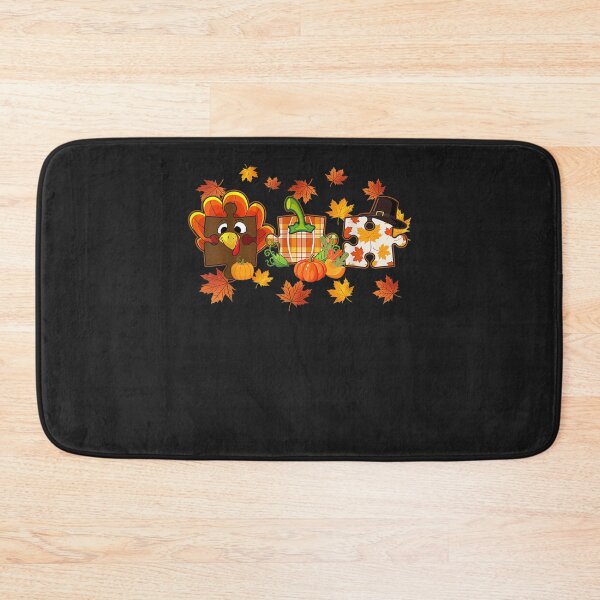 Item preview, Cute Turkey Autism Awareness Puzzle Pumpkin For Thanksgiving designed and sold by William Parker.