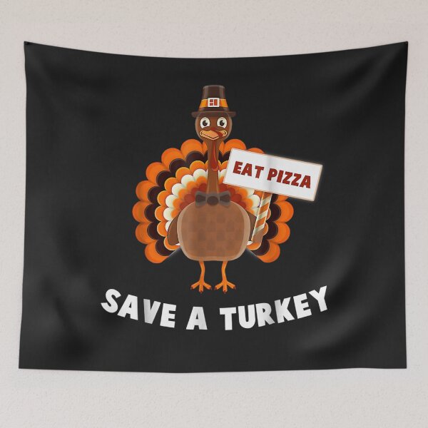 Item preview, Cute Turkey Eat Pizza Adult Vegan Funny Thanksgiving Autumn designed and sold by William Parker.