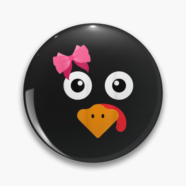 Item preview, Cute Turkey Face Girl Funny Pink Bow Running Pilgrim Trot designed and sold by William Parker.