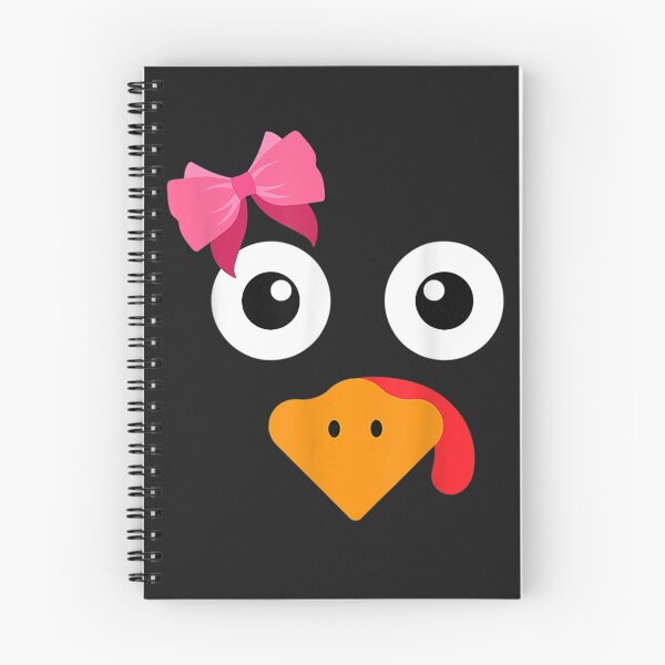 Item preview, Cute Turkey Face Girl Funny Pink Bow Running Pilgrim Trot designed and sold by William Parker.