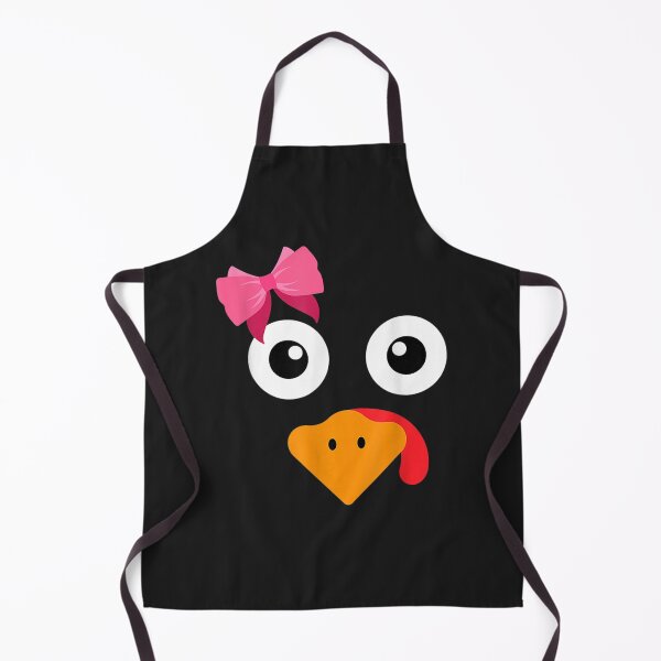 Item preview, Cute Turkey Face Girl Funny Pink Bow Running Pilgrim Trot designed and sold by William Parker.