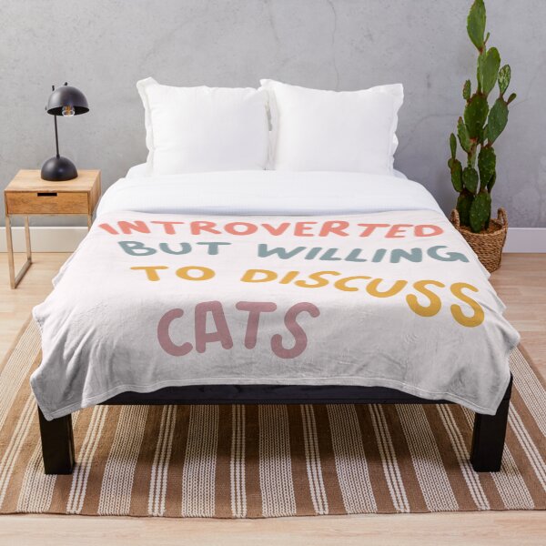 Item preview, Introverted but Willing to Discuss Cats designed and sold by To the Lua.