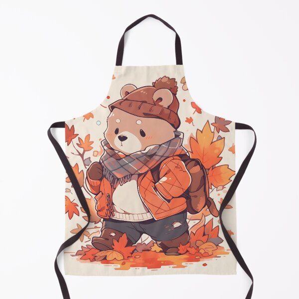 Item preview, Dusty Rose Bear with Fall Surroundings designed and sold by InkedBeasts.