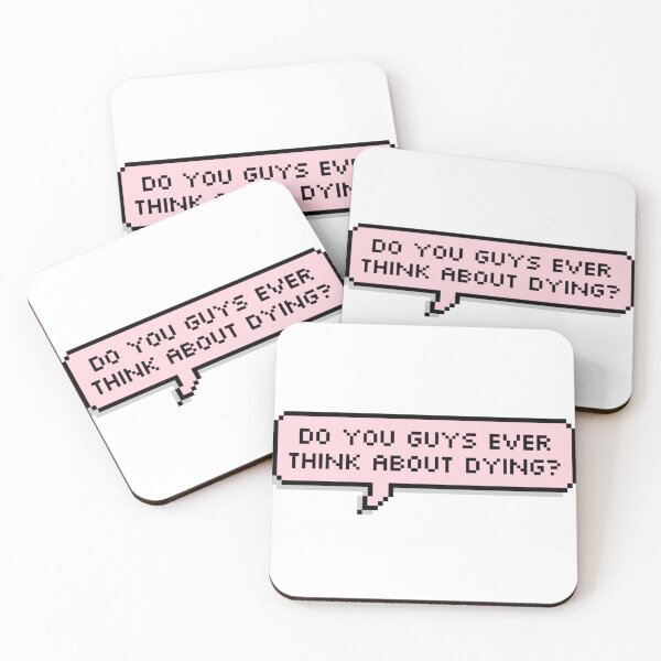 Item preview, do you guys ever think about dying? text bubble pink designed and sold by Jeandabean.