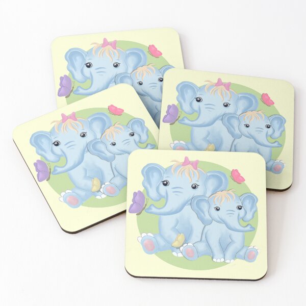 Item preview, Mom and baby Elephants with Butterflies designed and sold by Alondra.