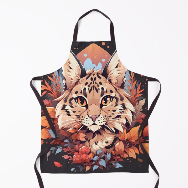 Item preview, Brave Bobcat with Alert Ears in Fall designed and sold by InkedBeasts.