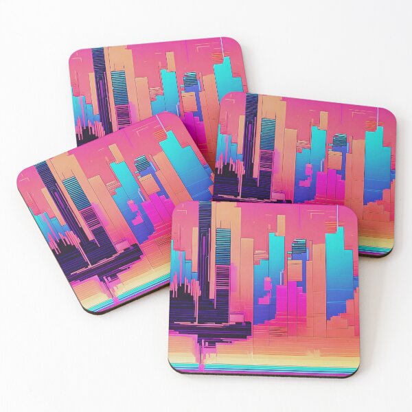 Item preview, Vibrant 80s Retro City designed and sold by FocalFrenzy.