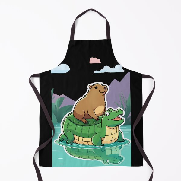 Item preview, Cartoon Capybara and Alligator Adventure designed and sold by Mechanical-Artt.