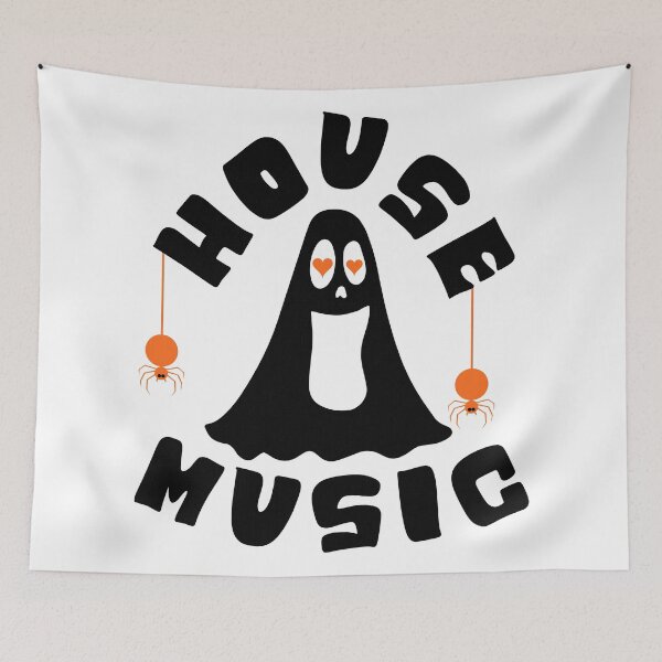Item preview, HOUSE MUSIC  - Halloween Vibes (black/orange)  designed and sold by Discothreadz.