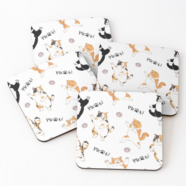 Item preview, Funny Dancing Cats Seamless Pattern, Kitten Paw designed and sold by Peach-Design.